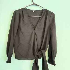 Madewell Black Wrap Blouse